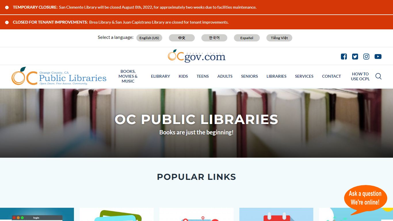 Home Page | OC Public Libraries - ocpl.org